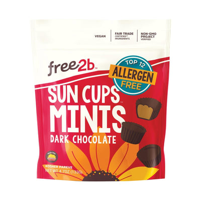 Free 2 B Sun Cups - Mini - Dark Chocolate - Case Of 6 - 4.2 Oz - Orca Market