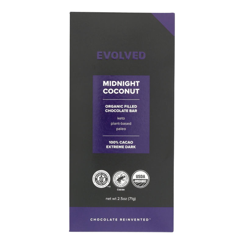 Eating Evolved Chocolate Bar - Midnight Coconut - Case Of 8 - 2.5 Oz. - Orca Market