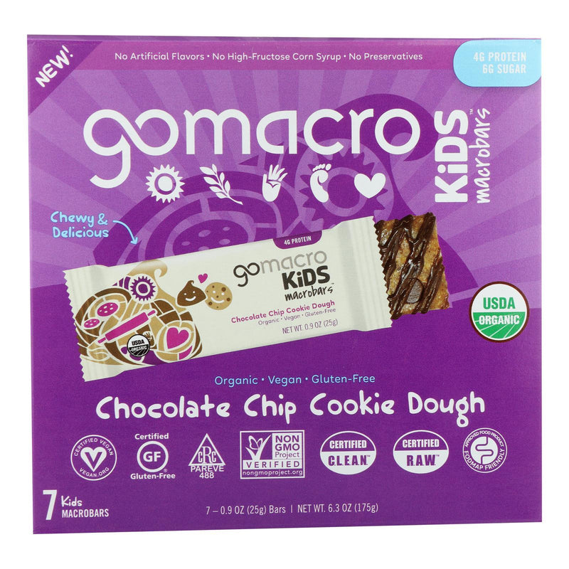 Gomacro - Kids Macrobar Chocolate-chip Cookie Dough - Cs Of 7-6.3 Oz - Orca Market