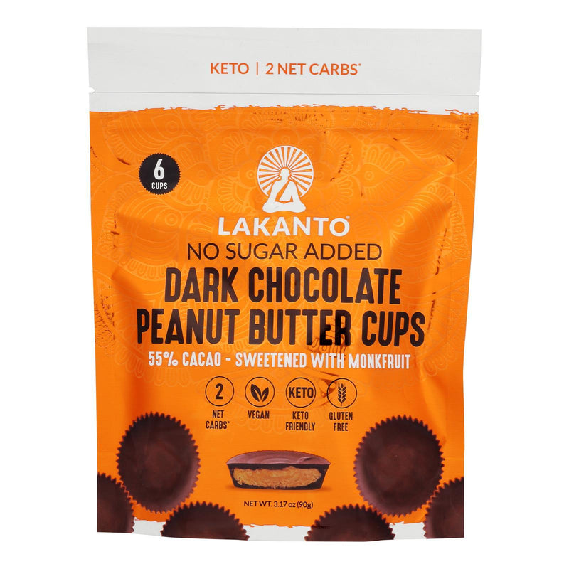 Lakanto - Peanut Butter Cups Dark Chocolate - Case Of 8-3.17 Oz - Orca Market