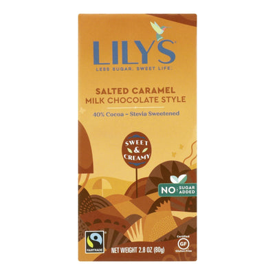 Lily's Sweets Chocolate Bar - Caramelized & Salted - Case Of 12 - 2.80 Oz. - Orca Market