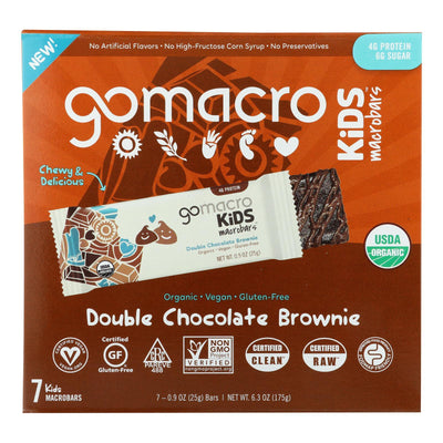 Gomacro - Kids Macrobar Double Chocolate Brownie - Case Of 7 - 6.3 Oz - Orca Market