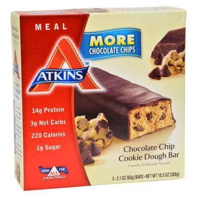 Atkins Advantage Bar Chocolate Chip Cookie Dough - 5 Bars - Orca Market