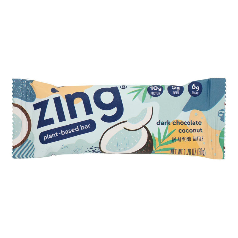 Zing Bars - Nutrition Bar - Dark Chocolate Coconut - 1.76 Oz Bars - Case Of 12 - Orca Market