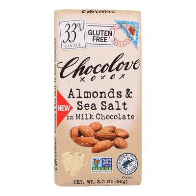 Chocolove - Bar Milk Chocolate Almond Sea Salt - Case Of 12-3.2 Oz - Orca Market