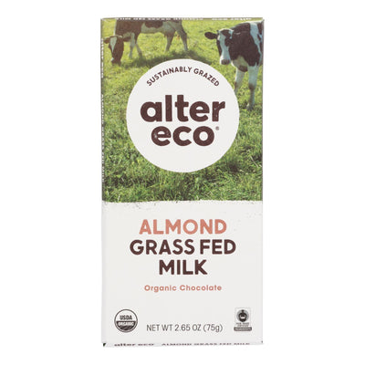 Alter Eco - Chocolate Bar Salted Almnd - Case Of 12-2.65 Oz - Orca Market