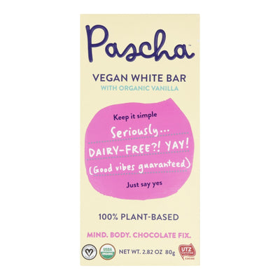 Pascha - Bar White Chocolate Vegan - Case Of 10 - 2.82 Oz - Orca Market