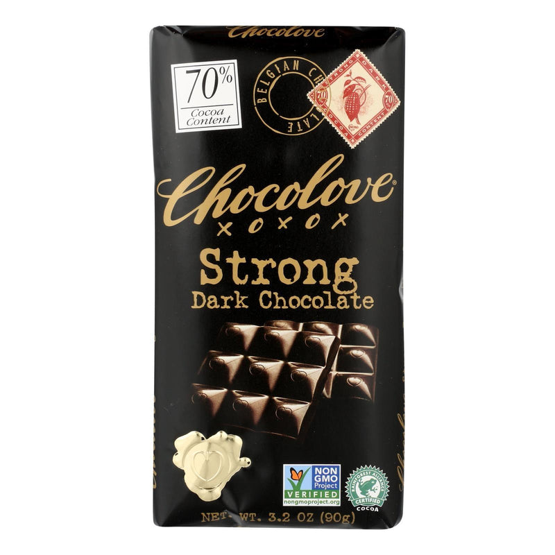 Chocolove Xoxox - Premium Chocolate Bar - Dark Chocolate - Strong - 3.2 Oz Bars - Case Of 12 - Orca Market