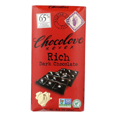 Chocolove Xoxox - Premium Chocolate Bar - Dark Chocolate - Rich - 3.2 Oz Bars - Case Of 12 - Orca Market