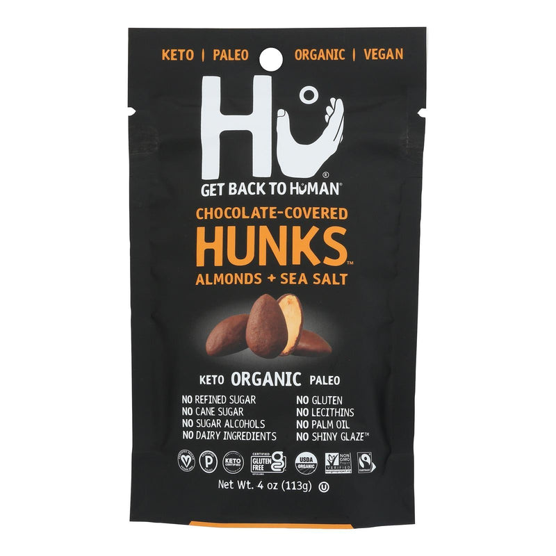 Hu - Hunks Organic Chocolate Covered Almon/Sea Salt - Case Of 6-4 Oz - Orca Market