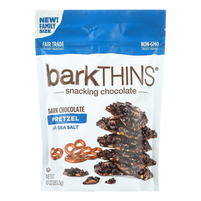 Bark Thins Snacking Dark Chocolate Pretzel - Sea Salt - Case Of 9 - 10 Oz. - Orca Market