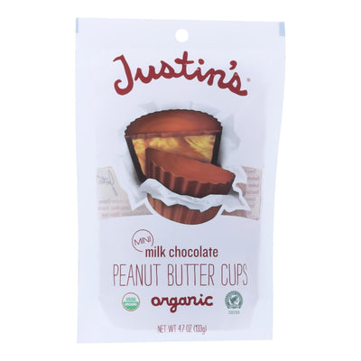 Justin's Nut Butter Peanut Butter Cups - Organic - Milk Chocolate - Mini - Case Of 6 - 4.7 Oz. - Orca Market