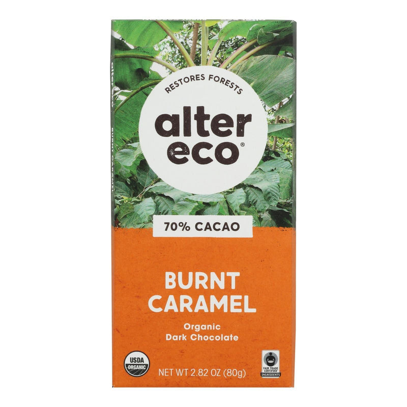 Alter Eco Americas Organic Chocolate Bar - Dark Salted Burnt Caramel - 2.82 Oz Bars - Case Of 12 - Orca Market