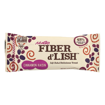 Nugo Nutrition Bar - Fiber Dlish - Cinnamon Raisin - 1.6 Oz Bars - Case Of 16 - Orca Market