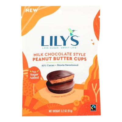 Lily's Sweets - Peanut Butter Cup Milk Chocolate - Case Of 12 - 3.2 Oz - Orca Market