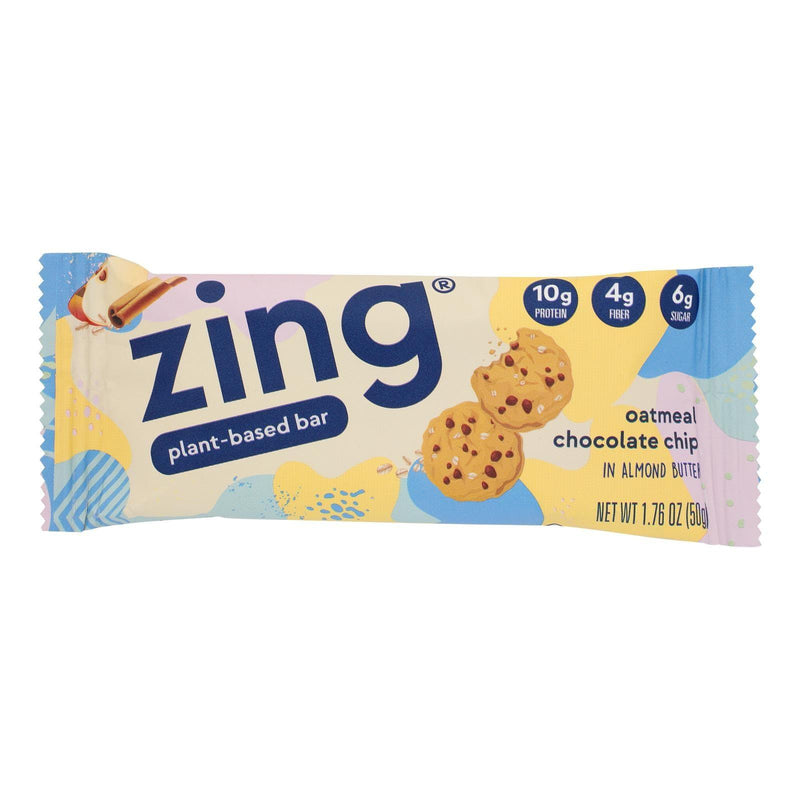 Zing Nutrition Bar - Oatmeal Chocolate Chip - Case Of 12 - 1.76 Oz. - Orca Market