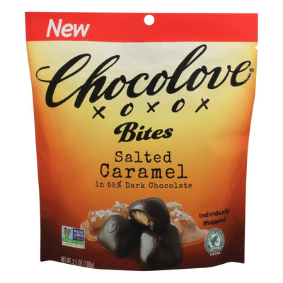 Chocolove Xoxox - Peach Bites Salted Caramel - Case Of 8 - 3.5 Oz - Orca Market