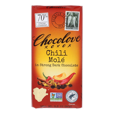 Chocolove - Bar Chli Mole 70% Dark Chocolate - Case Of 12-3.2 Oz - Orca Market