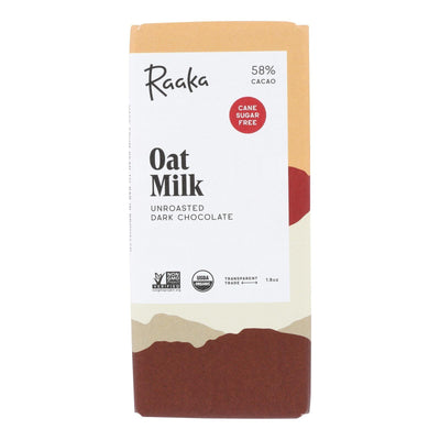 Raaka Chocolate - Bar Oatmlk Dark Chocolate 58% - Case Of 12 - 1.8 Oz - Orca Market