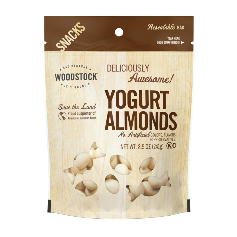 Woodstock Yogurt Almonds - Case Of 8 - 8.5 Oz - Orca Market