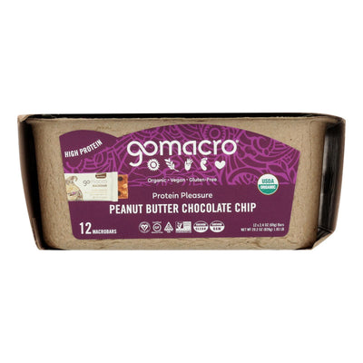 Gomacro Organic Macrobar - Peanut Butter Chocolate Chip - 2.5 Oz Bars - Case Of 12 - Orca Market