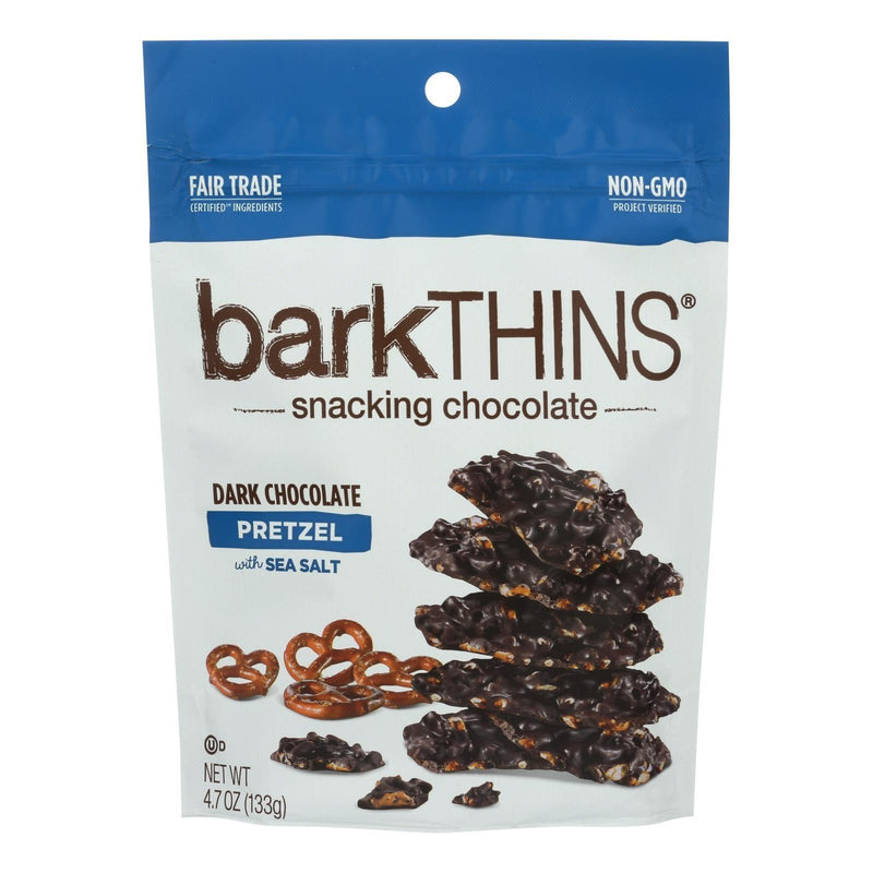 Bark Thins Dark Chocolate - Pretzel With Sea Salt - Case Of 12 - 4.7 Oz. - Orca Market