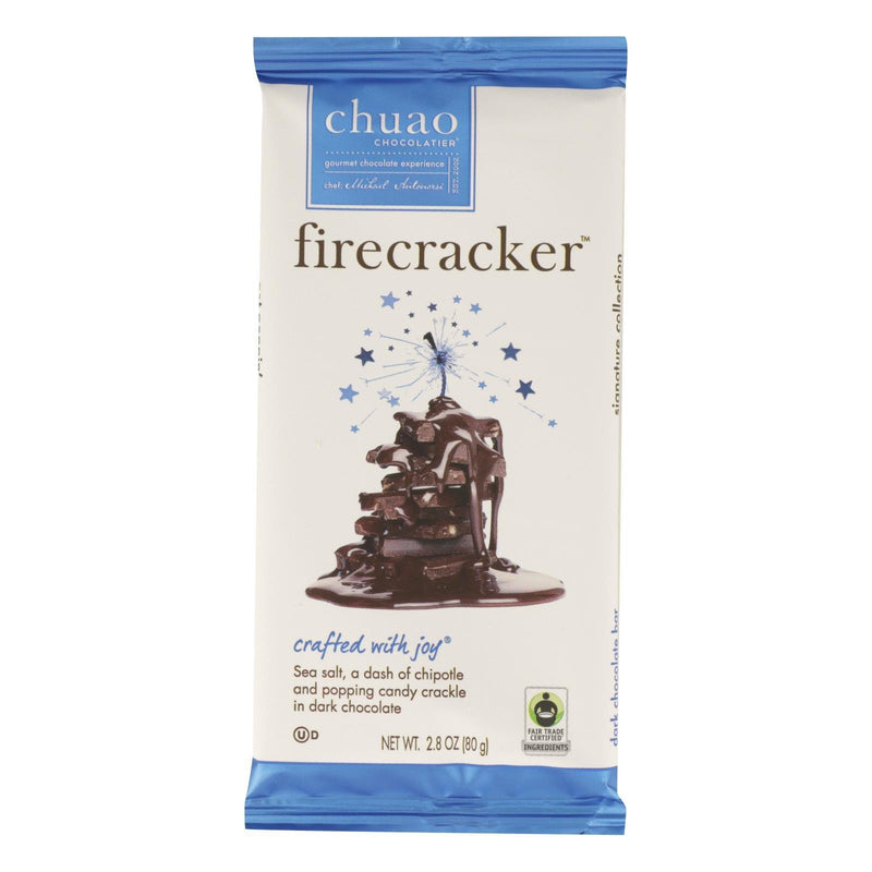 Chuao Chocolatier Firecracker Dark Chocolate Bar - Case Of 12 - 2.8 Oz - Orca Market