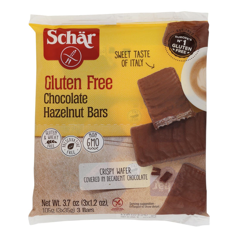 Schar Chocolate Hazelnut Bars Gluten Free - Case Of 12 - 3.7 Oz. - Orca Market