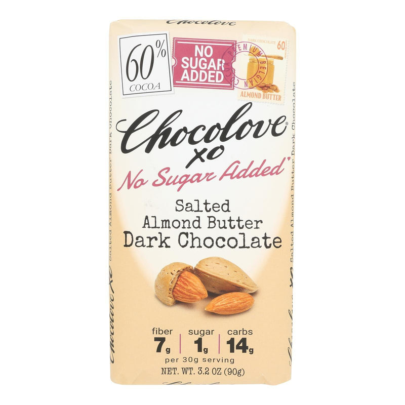 Chocolove - Bar Xo Salt Almond Butter Dark Chocolate - Case Of 10-3.2 Oz - Orca Market