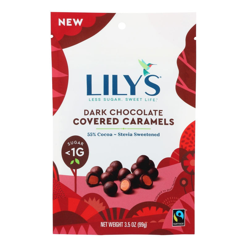 Lilys - Caramels Dark Chocolate Stevia - Case Of 12-3.5 Oz - Orca Market