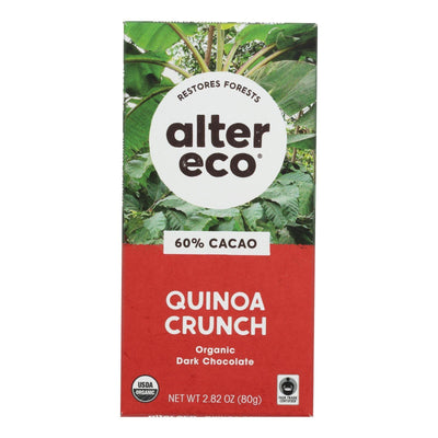 Alter Eco Americas Organic Chocolate Bar - Dark Quinoa - 2.82 Oz Bars - Case Of 12 - Orca Market