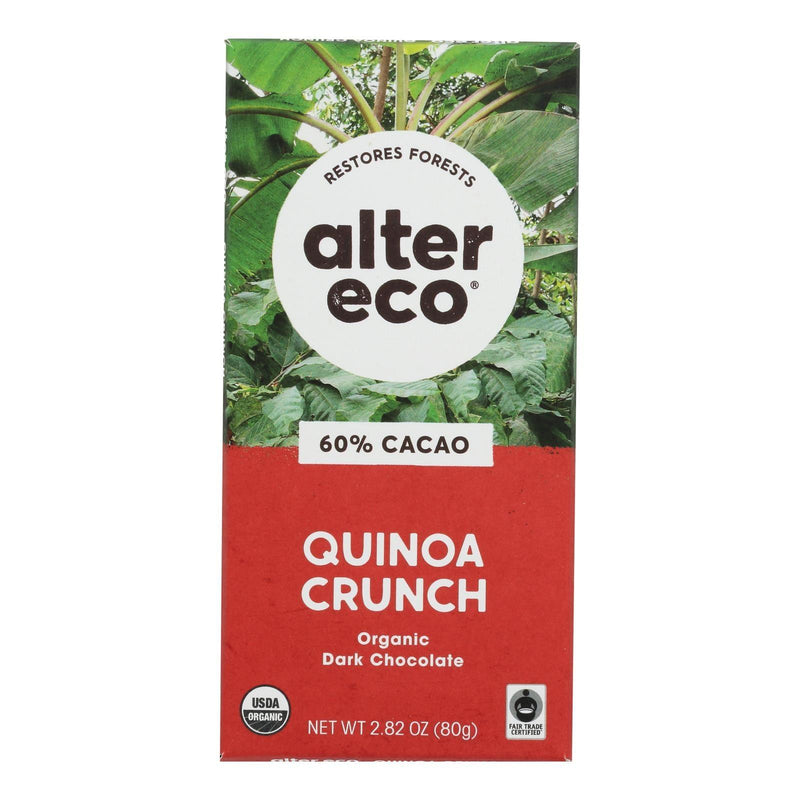 Alter Eco Americas Organic Chocolate Bar - Dark Quinoa - 2.82 Oz Bars - Case Of 12 - Orca Market