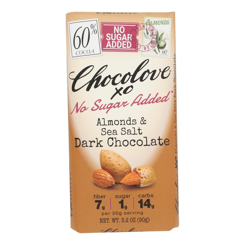 Chocolove - Xo Bar Dark Chocolate Alm/ssalt - Case Of 12-3.2 Oz - Orca Market