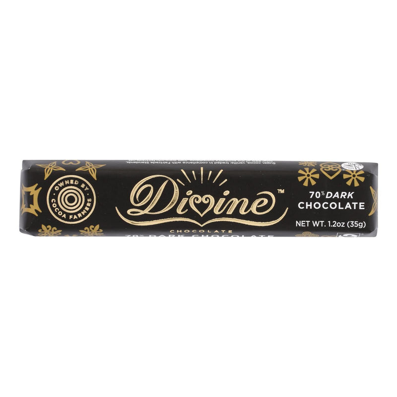 Divine - Snack Bar Dark Chocolate 70% - Case Of 18 - 1.2 Oz - Orca Market