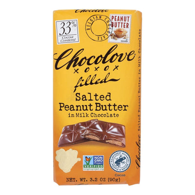 Chocolove - Bar Salt Peanut Butter Fld Milk Chocolate - Case Of 10-3.2 Oz - Orca Market