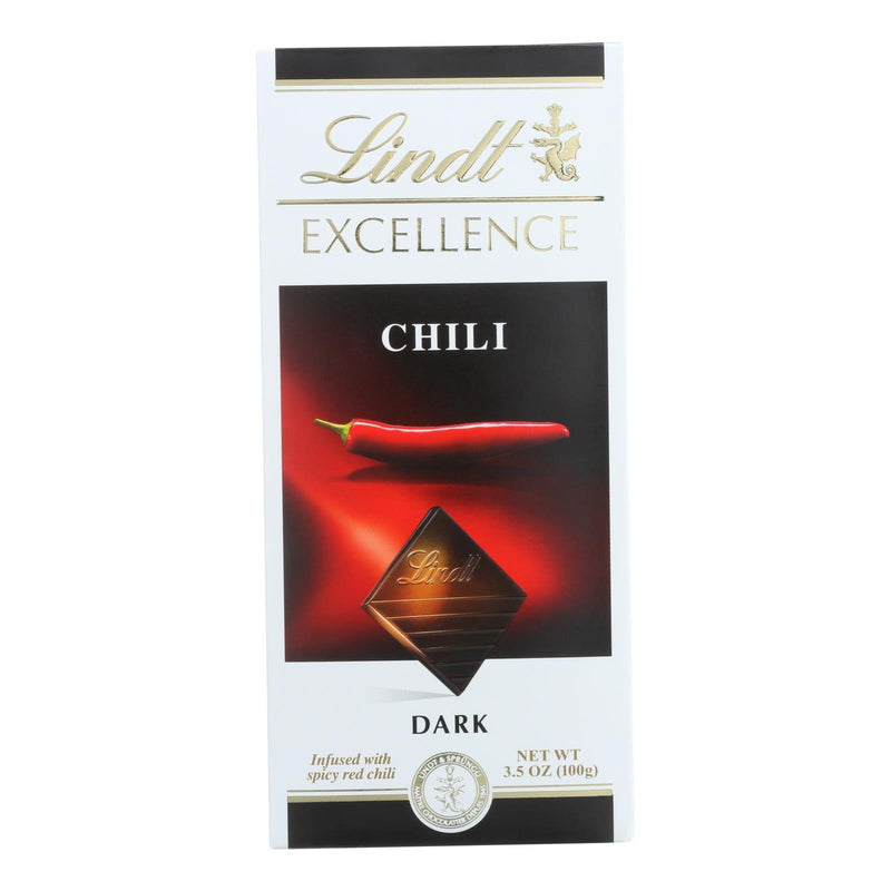 Lindt Chocolate Bar - Dark Chocolate - 47 Percent Cocoa - Excellence - Chili - 3.5 Oz Bars - Case Of 12 - Orca Market