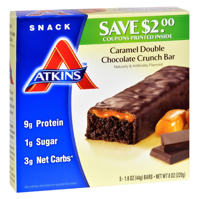 Atkins Advantage Bar Caramel Double Chocolate Crunch - 5 Bars - Orca Market