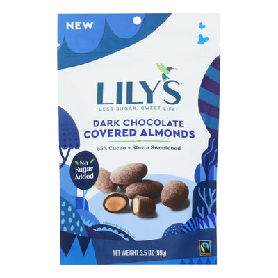 Lily's Sweets - Cvrd Almond Dark Chocolate Stevia - Case Of 12 - 3.5 Oz - Orca Market