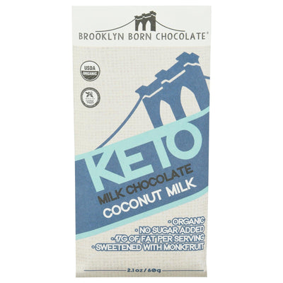 Brooklyn Born Chocolate - Bar Chocolate Coconut Milk Keto - Case Of 12-2.1 Oz - Orca Market