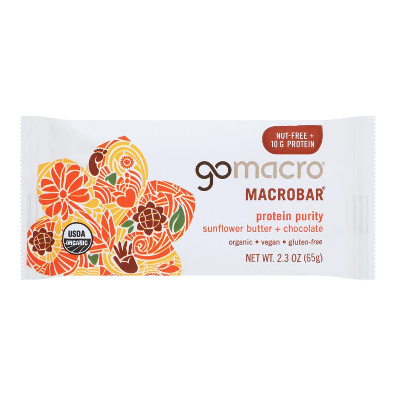 Gomacro Organic Macrobar - Sunflower Butter And Chocolate - 2.3 Oz Bars - Case Of 12 - Orca Market