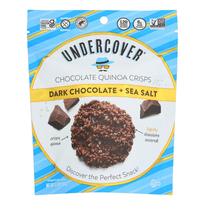 Undercover Quinoa Dark Chocolate + Sea Salt Crispy Quinoa Snack - Case Of 12 - 2 Oz - Orca Market