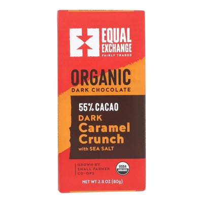 Equal Exchange Organic Milk Chocolate Bar - Caramel Crunch With Sea Salt - Case Of 12 - 2.8 Oz. - Orca Market