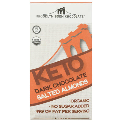 Brooklyn Born Chocolate - Bar Chocolate Salt Almnd Kto - Case Of 12-2.1 Oz - Orca Market