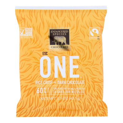 Endangered Species Chocolate - Dark Chocolate Rice Crisp 60%cca - Case Of 12-1.5 Oz - Orca Market