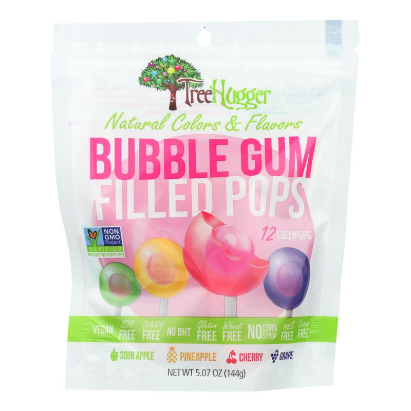 Treehugger Natural Bubble Gum Filled Lollipops - Case Of 6 - 5.07 Oz - Orca Market