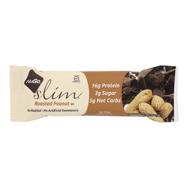 Nugo Nutrition Bar - Slim - Roasted Peanut - 1.59 Oz Bars - Case Of 12 - Orca Market