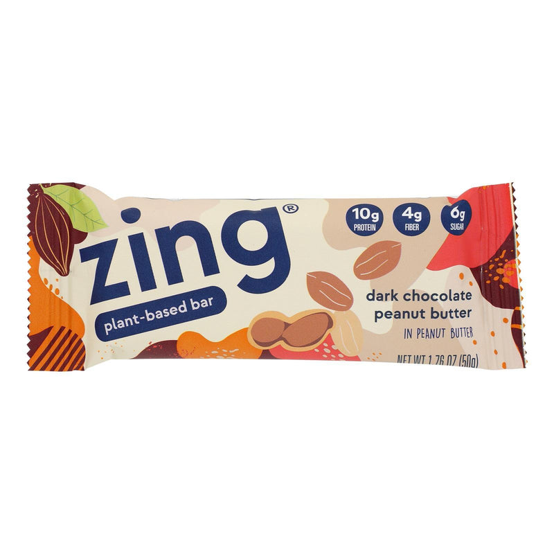 Zing Bars - Nutrition Bar - Chocolate Peanut Butter - 1.76 Oz Bars - Case Of 12 - Orca Market