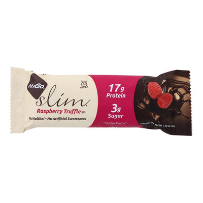 Nugo Nutrition Bar - Slim Raspberry Truffle - 1.59 Oz - Case Of 12 - Orca Market