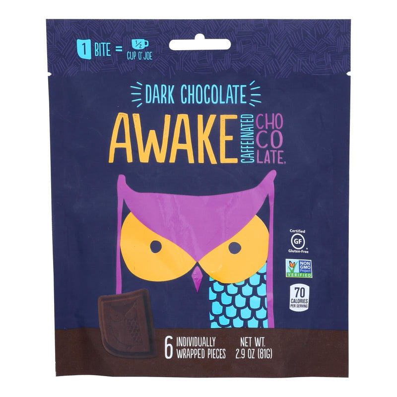 Awake Chocolate - Bag Dark Chocolate - Case Of 10-2.9 Oz - Orca Market