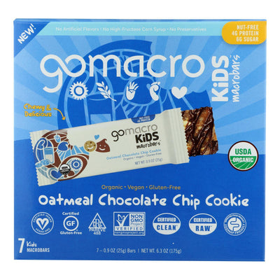 Gomacro - Kids Macrobar Oatmeal Chocolate Chip - Case Of 7 - 6.3 Oz - Orca Market